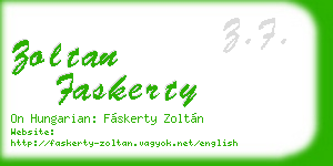 zoltan faskerty business card